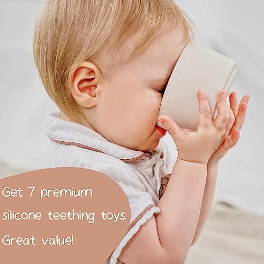 Moonkie Baby Stacking Cups Toy Silicone, Teether for Baby, Early Development & Activity Toys, Silicone Soft Teething Toy, for Bath Play, Stacking Toys 7 Piece Set