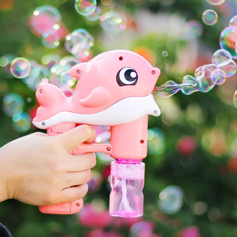 Bubble Gun Electric Automatic Cute Bubbles Machine for Kids