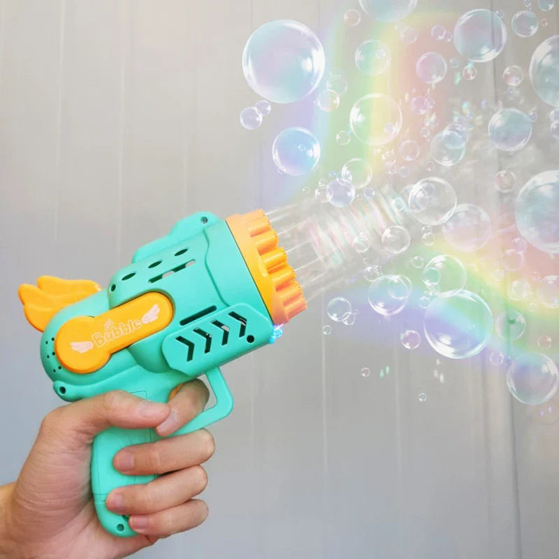 Bubble Gun Rocket 29 Hole Automatic Soap Bubbles Machine